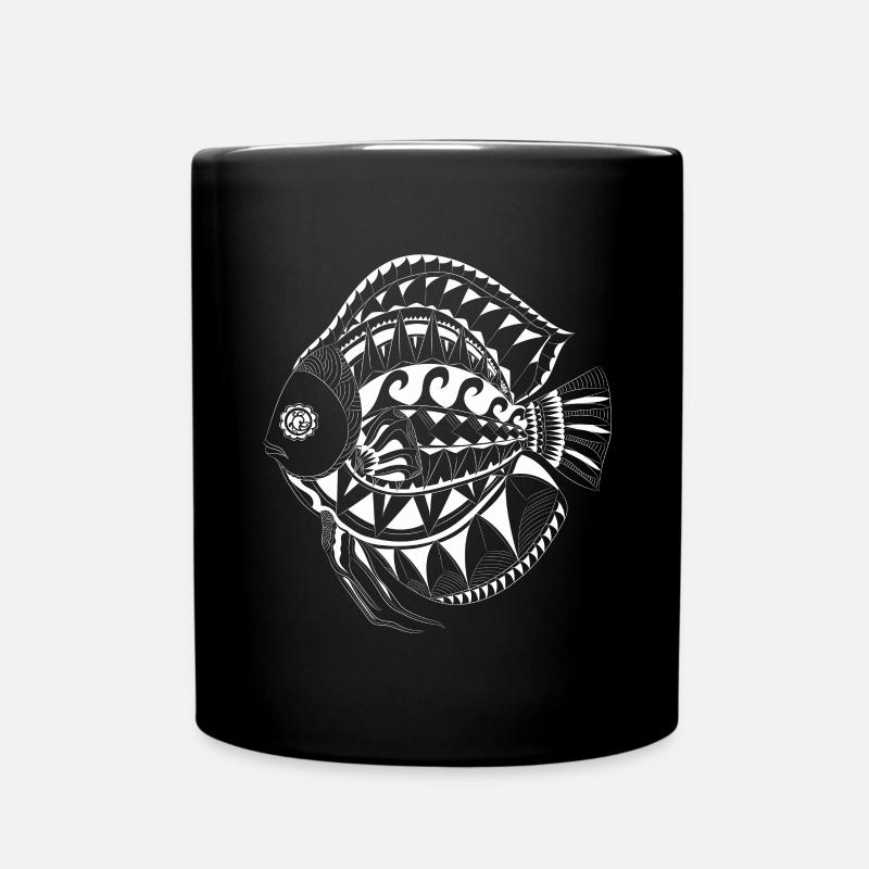 Poisson Maori Polynésien Tatouage - Mug uni - noir