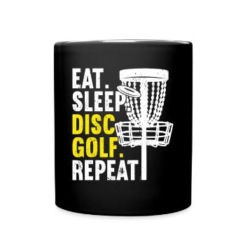 DIsc Golf Disc Golfing - Full Colour Mug - black - Front