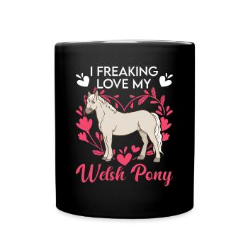 J’adore mon poney gallois - Mug uni - noir - Devant