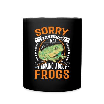 Grenouille cadeau Rainette - Mug uni - noir - Devant