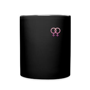 Lesbian Pride Gender Symbol Venus - Full Colour Mug - black - Front