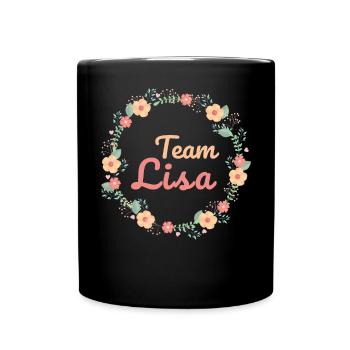 Équipe Lisa - Bride JGA - Mug uni - noir - Devant