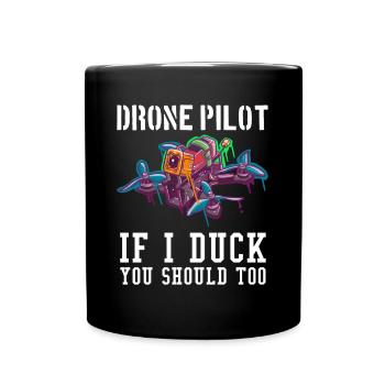 Drone Pilot Drone Design Drone Pilot Gift - Full Colour Mug - black - Front