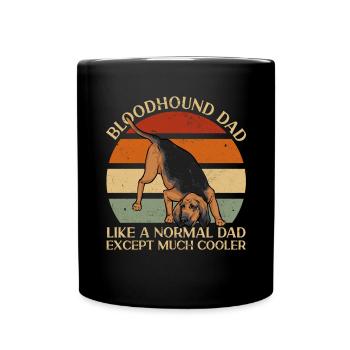 Bloodhound Hund Bluthund - Tasse einfarbig - Schwarz - Vorne