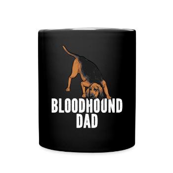 Bloodhound Hund Bluthund - Tasse einfarbig - Schwarz - Vorne