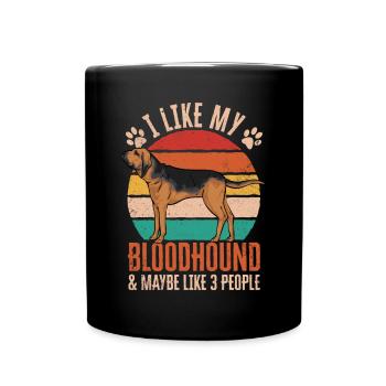 Bloodhound Hund Bluthund - Tasse einfarbig - Schwarz - Vorne