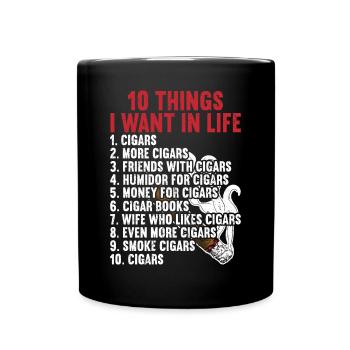 Cigar Cigars - Full Colour Mug - black - Front