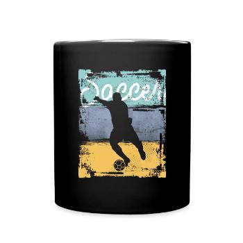 Vintage Soccer Player - Full Colour Mug - black - Front