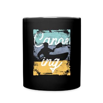 Vintage Canoeing Extreme Sport - Full Colour Mug - black - Front