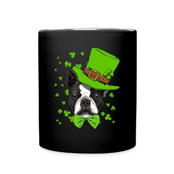 Boston Terrier Leprechaun St Patricks Day Dog Boys - Mug uni - noir - Devant