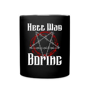 Satan Beelzebub Teufel Gothic Pentagram Mystisch - Tasse einfarbig - Schwarz - Vorne