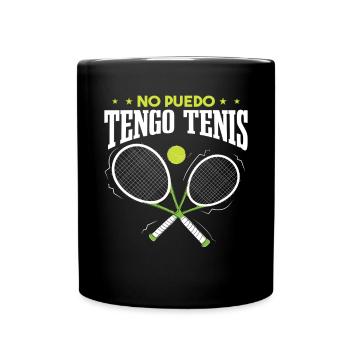 Tenis Entrenador Tenista Divertido - Mug uni - noir - Devant