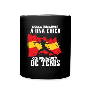Divertido Tenista Mujer Tenis Humor - Mug uni - noir - Devant