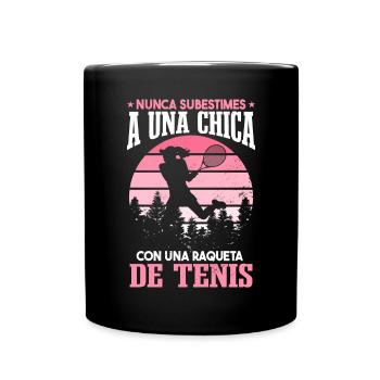 Una Chica COn Una Raqueta De Tenis - Mug uni - noir - Devant