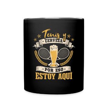 Tenis Y Cerveza Por Eso Estoy Aquì - Mug uni - noir - Devant