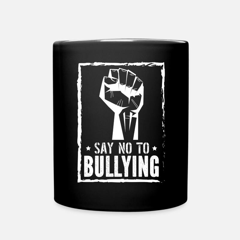 Sagen Sie Nein zu Mobbing Anti Mobbing Orange Day - Tasse einfarbig - Schwarz