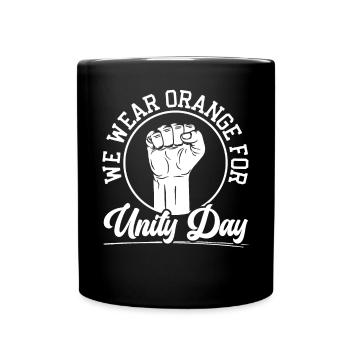 Wir tragen Orange für den Tag der Einheit Freundlichkeit Orange Tag - Tasse einfarbig - Schwarz - Vorne
