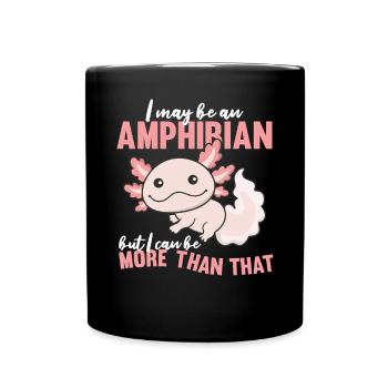 Axolotl Amphibiens Salamandre mignonne axolotl - Mug uni - noir - Devant