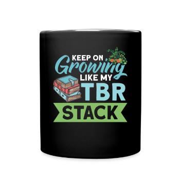 Buchliebhaber Design mit Büchern für Literatur - Tasse einfarbig - Schwarz - Vorne