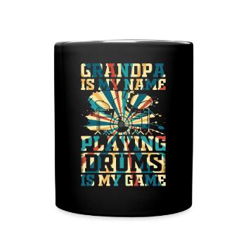 Joueur de batterie - Grand-père est mon nom Jouer de la batterie est - Mug uni - noir - Devant