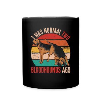 Bloodhound Hund Bluthund - Tasse einfarbig - Schwarz - Vorne