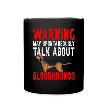 Bloodhound Hund Bluthund - Tasse einfarbig - Schwarz - Vorne