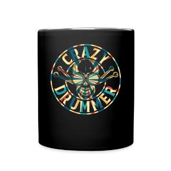 Batteur fou - Mug uni - noir - Devant