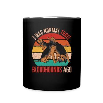 Bloodhound Hund Bluthund - Tasse einfarbig - Schwarz - Vorne