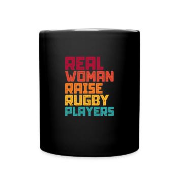 Rugby - Tasse einfarbig - Schwarz - Vorne