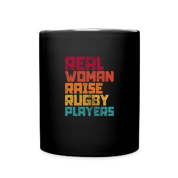 Rugby Verein Rugbyteam Football Sport Geschenk - Tasse einfarbig - Schwarz - Vorne