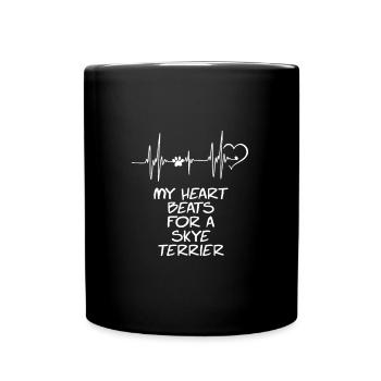 Mon cœur bat pour un Skye Terrier - Mug uni - noir - Devant
