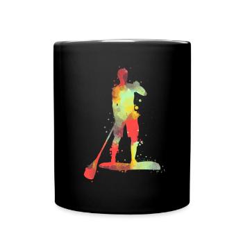 Vintage Stand Up Paddle Board - Tasse einfarbig - Schwarz - Vorne