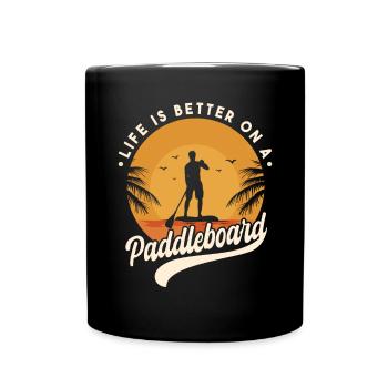 Life Is Better On A Paddleboard - Full Colour Mug - black - Front
