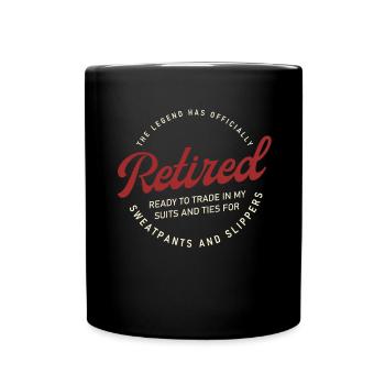 The Legend Has Officially Retired Rente Gift - Full Colour Mug - black - Front
