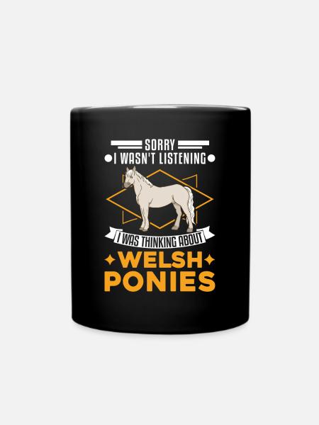 Welsh Pony Geschenk - Tasse einfarbig - Schwarz