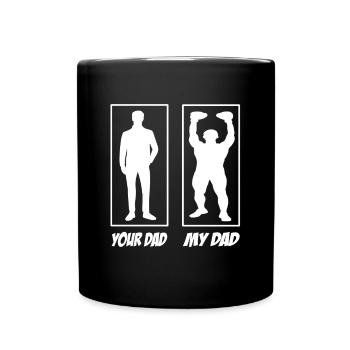 Your Dad My Dad Boxer Papa - Tasse einfarbig - Schwarz - Vorne
