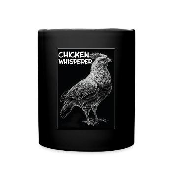 Chickens Whisperer Farm Farmer Chicken coop Chicken - Full Colour Mug - black - Front