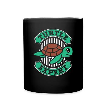 Turtle Expert Water Turtle Tortoise - Full Colour Mug - black - Front