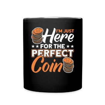 Coin Collector Numismatics Coin Collecting Coin Collection - Full Colour Mug - black - Front