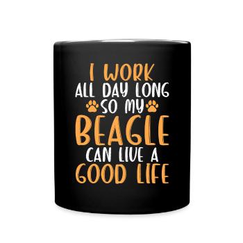 Beagle Gift Beagle Owner - Full Colour Mug - black - Front