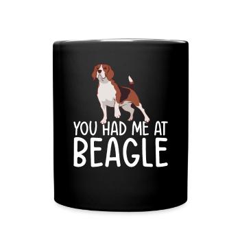 Beagle Geschenk Beagle Besitzer - Tasse einfarbig - Schwarz - Vorne