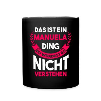Manuela - Tasse einfarbig - Schwarz - Vorne