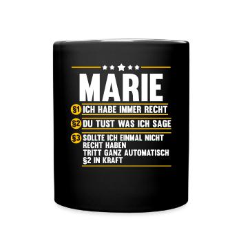 Marie - Tasse einfarbig - Schwarz - Vorne