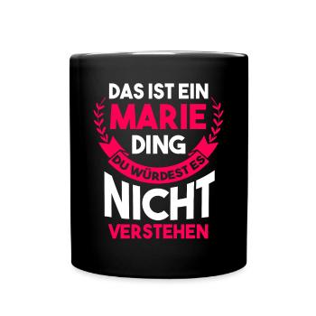 Marie - Tasse einfarbig - Schwarz - Vorne