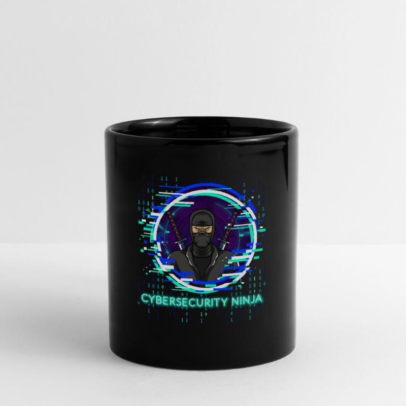 Cybersecurity Ninja Code Programmierer Nerd Tasse einfarbig
