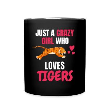Tiger Lover Zoo Animal Girl Gift Tiger - Full Colour Mug - black - Front