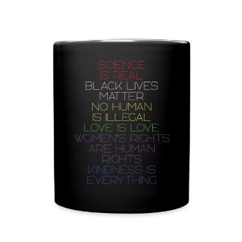 La science est un véritable BLM Droits de l’homme - Mug uni - noir - Devant
