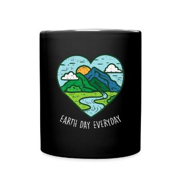 Earth Day Everyday April 22nd Environmentalist Gif - Full Colour Mug - black - Front