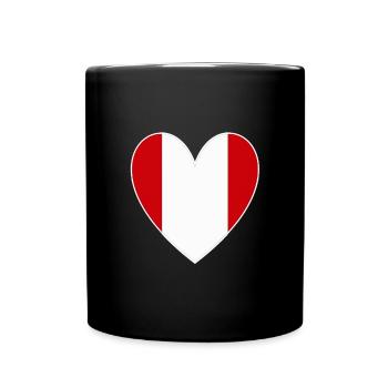 Peru Heart - Full Colour Mug - black - Front