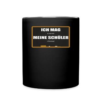 Lehrer Zubehör für deinen Humor - Tasse einfarbig - Schwarz - Vorne